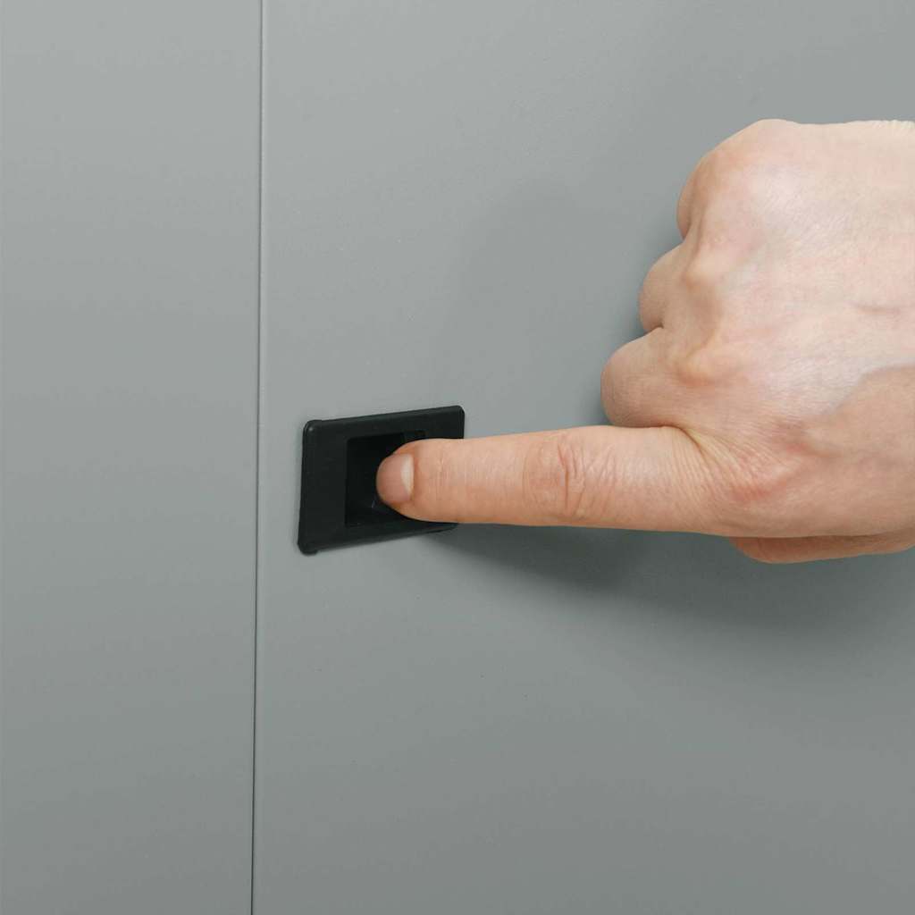 Síťový Kabinet S Úložištěm Šedá 60 X 45 X 50 Cm Ocel