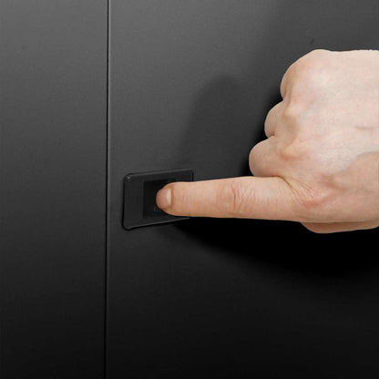 Síťový Kabinet S Úložištěm Černá 53 X 45 X 21 Cm Ocel