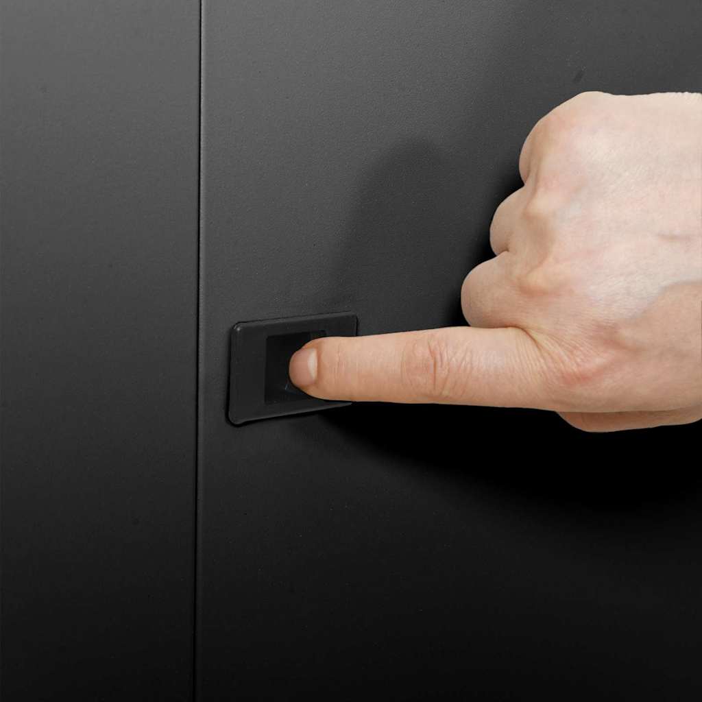 Síťový Kabinet S Úložištěm Černá 53 X 45 X 45 Cm Ocel