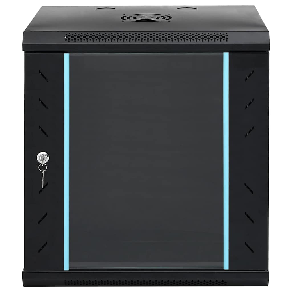 Síťový Kabinet S Úložištěm Černá 53 X 45 X 60 Cm Ocel