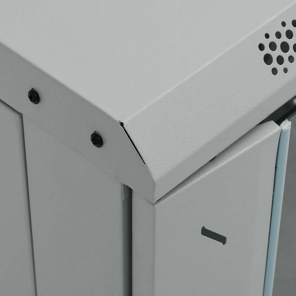 Síťový Kabinet S Úložištěm Šedá 60 X 60 X 80 Cm Ocel