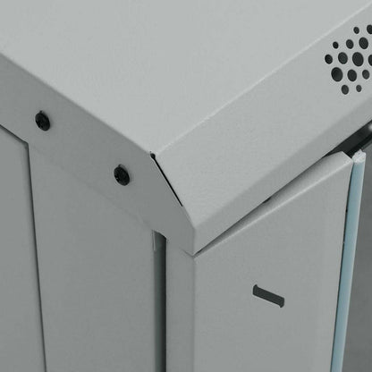 Síťový Kabinet S Úložištěm Šedá 60 X 60 X 80 Cm Ocel