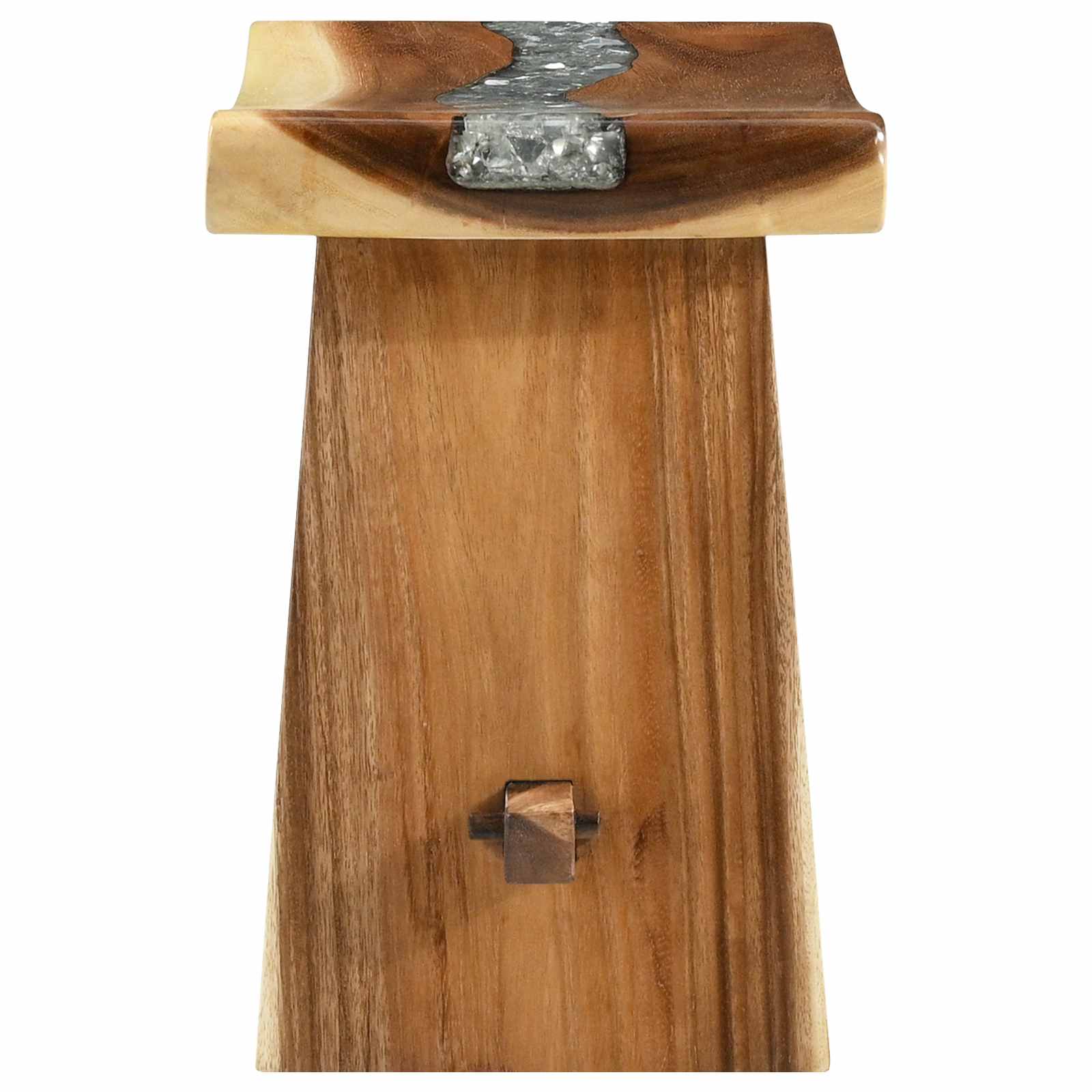 Sprchová Stolička Přírodní 50 X 30 X 44 Cm Masivní Dřevo Suar