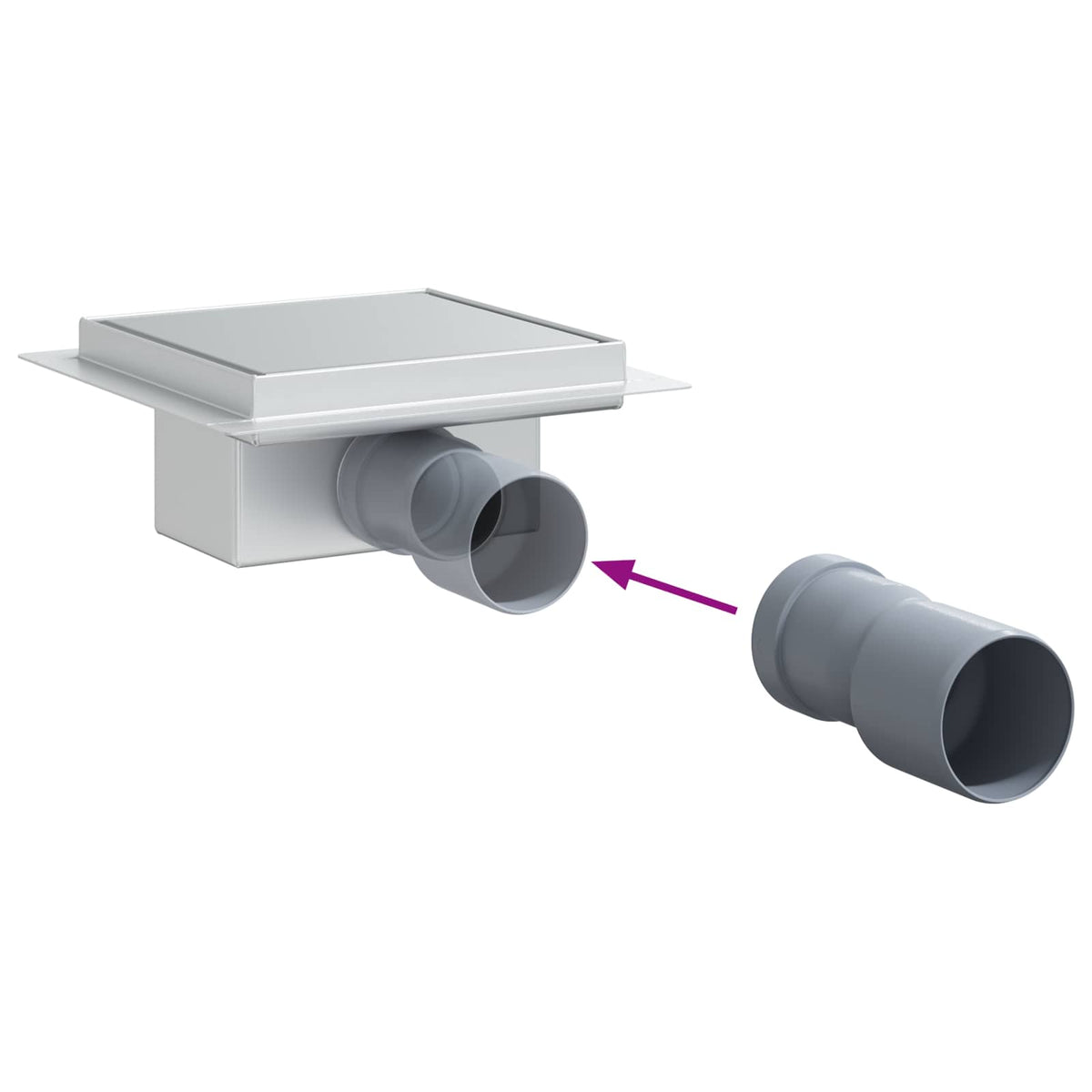 2 V 1 Sprchový Odtok Stříbrná Nerezová Ocel 304