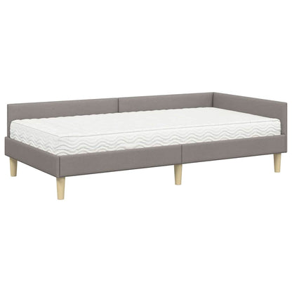 Rohový Rám Postele S Matrací Jiný S Čelo 2 Ks Textil