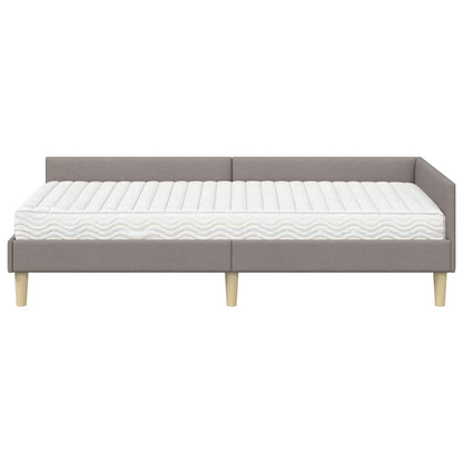 Rohový Rám Postele S Matrací Jiný S Čelo 2 Ks Textil