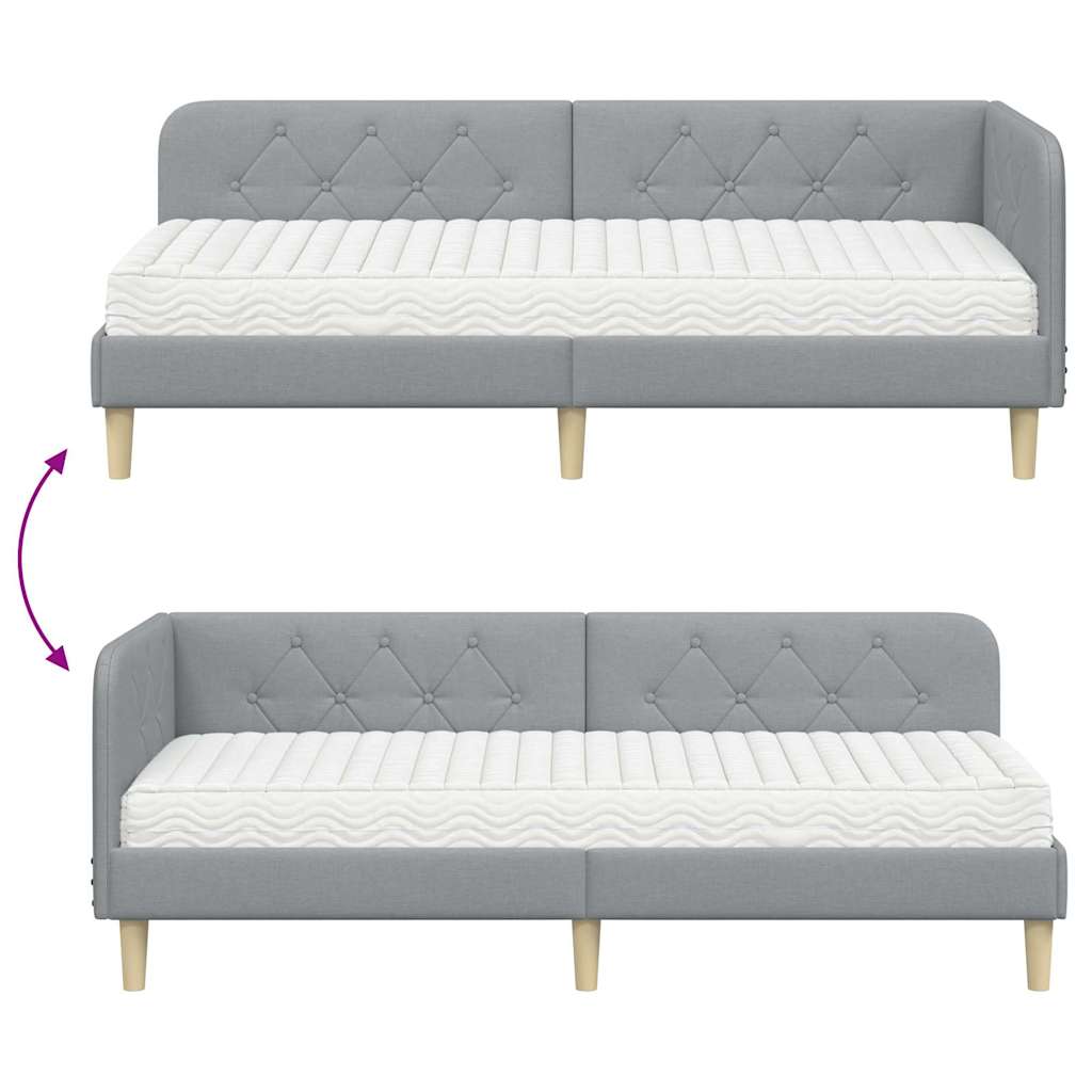 Rohový Rám Postele Textil