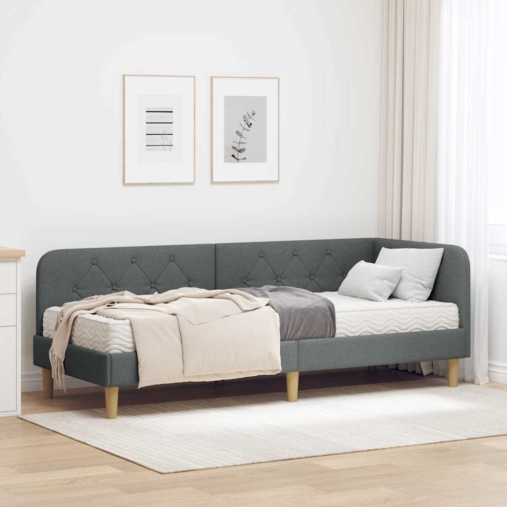 Rohový Rám Postele Textil