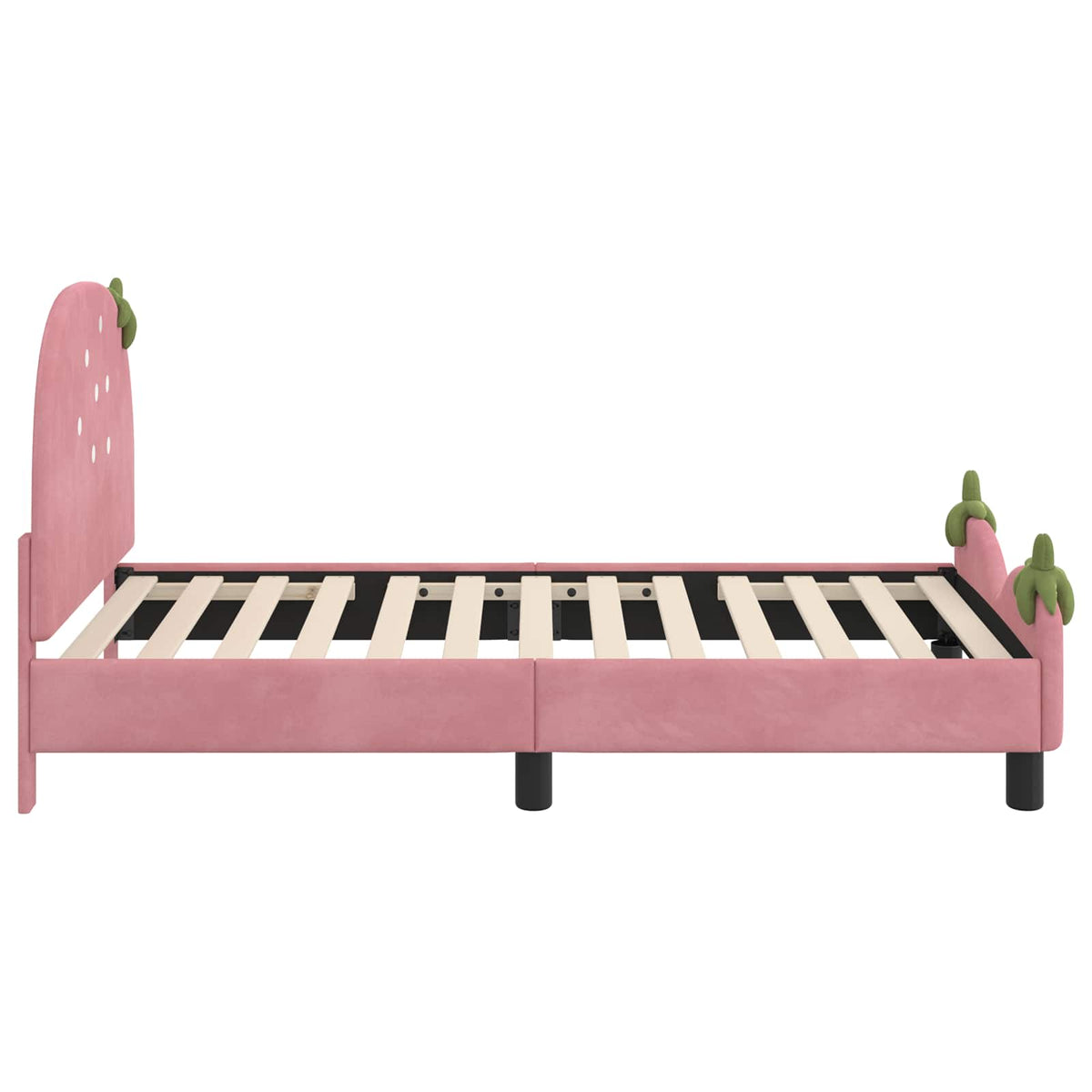 Rám Postele Pro Děti S Čelem S Čelo Růžová Samet