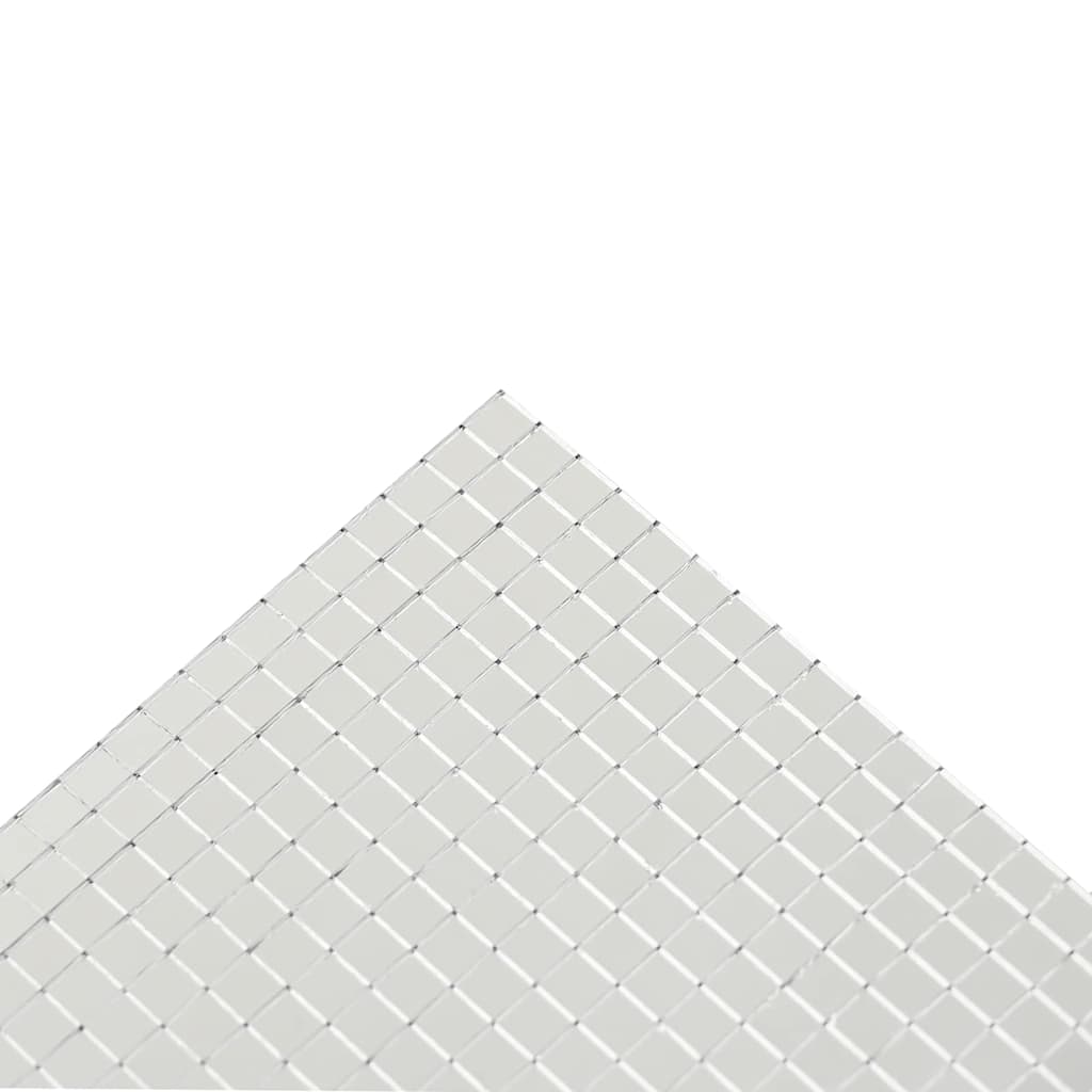 Zrcadlová Mozaiková Dlaždice 3 Pcs Stříbrná 30 X 30 Cm Sklo