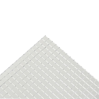Zrcadlová Mozaiková Dlaždice 3 Pcs Stříbrná 30 X 30 Cm Sklo