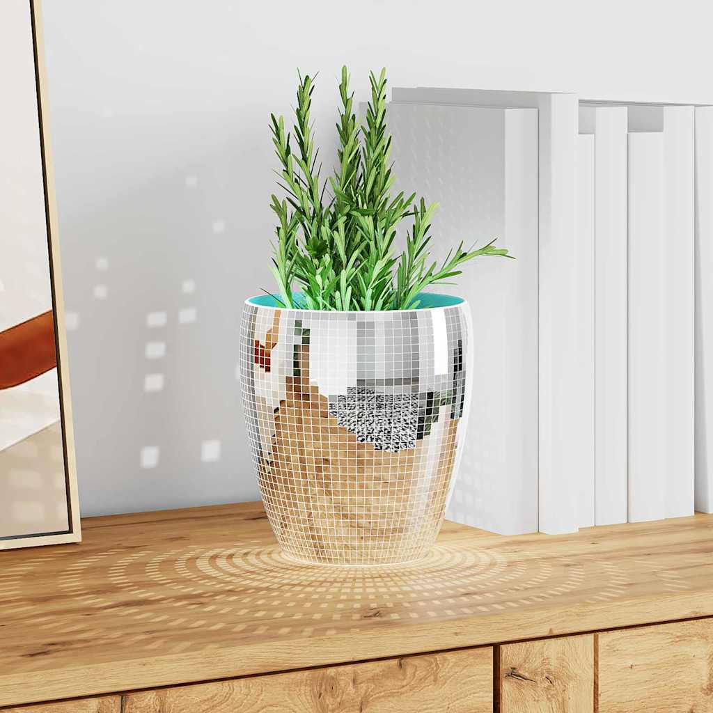Zrcadlová Mozaiková Dlaždice 3 Pcs Stříbrná 30 X 30 Cm Sklo