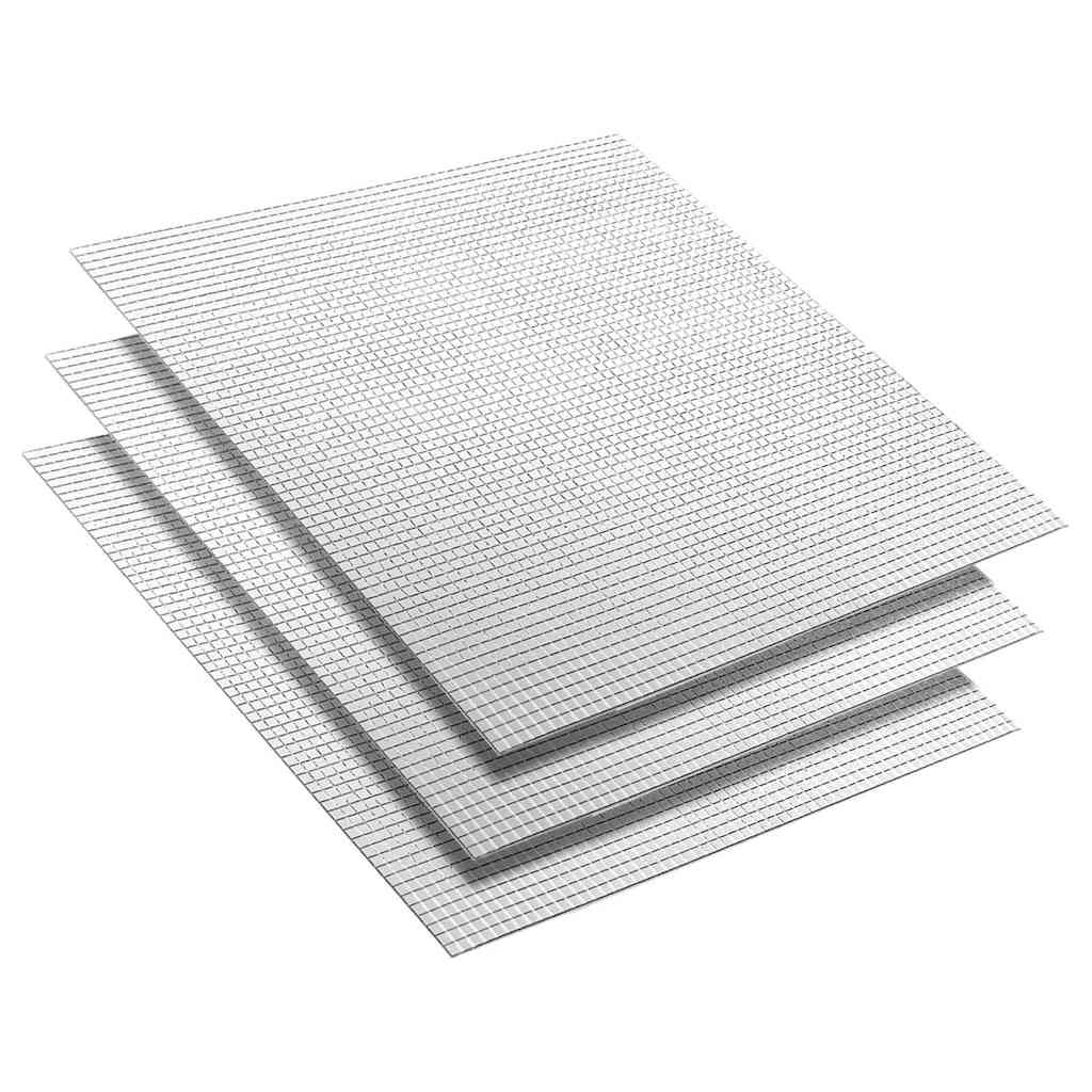 Zrcadlová Mozaiková Dlaždice 3 Pcs Stříbrná 30 X 30 Cm Sklo