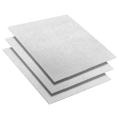 Zrcadlová Mozaiková Dlaždice 3 Pcs Stříbrná 30 X 30 Cm Sklo