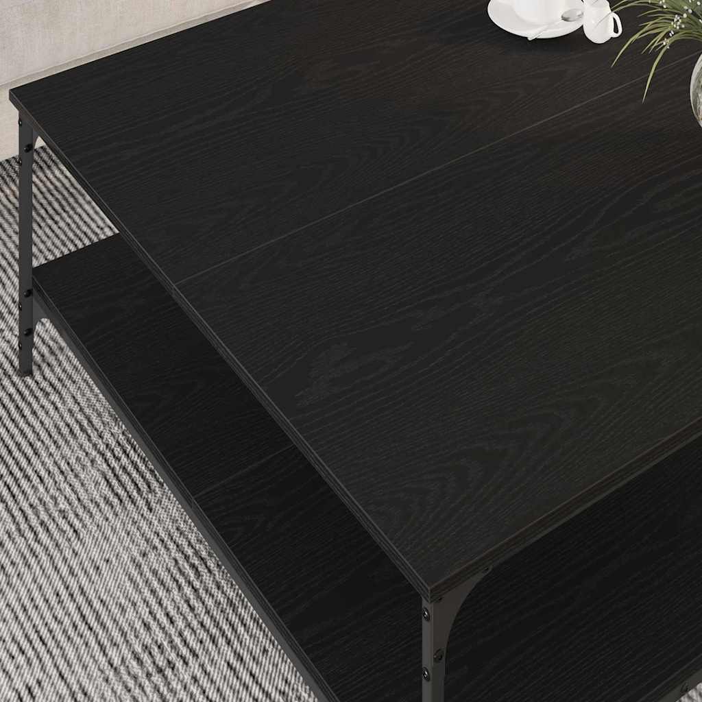 Konferenční Stolek Černý Dub 100 X 100 X 40 Cm Kompozitní Dřevo