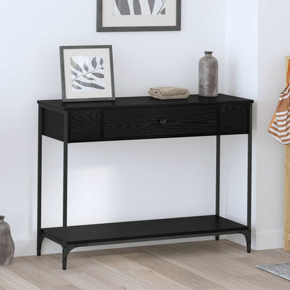 Konzolový Stolek Černý Dub 100 X 34.5 X 75 Cm Kompozitní Dřevo