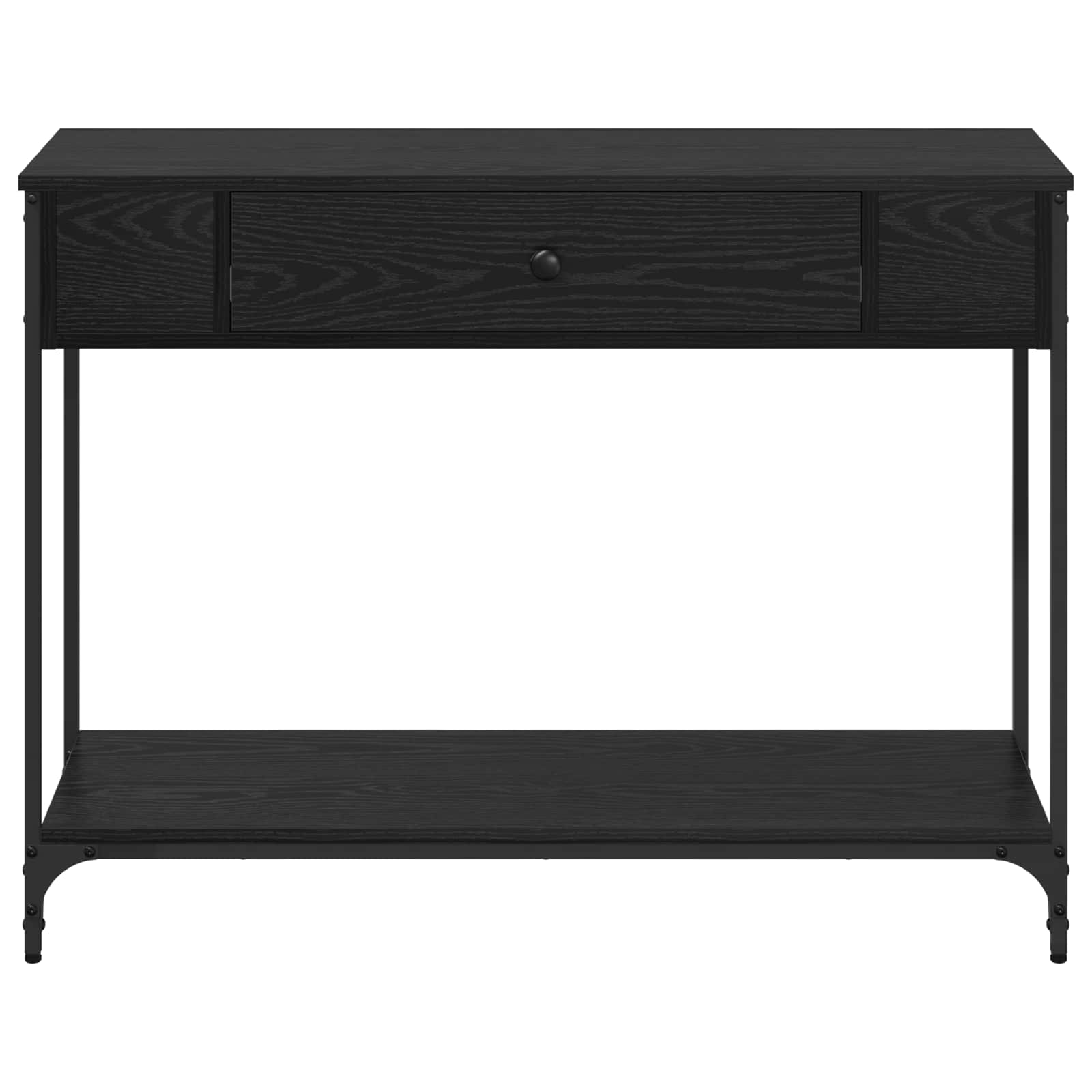 Konzolový Stolek Černý Dub 100 X 34.5 X 75 Cm Kompozitní Dřevo