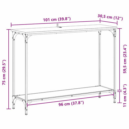Konzolový Stolek Dub Artisan 101 X 30.5 X 75 Cm