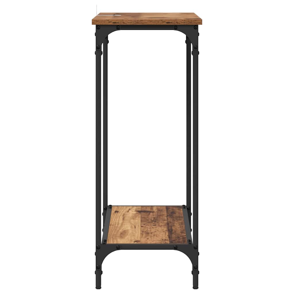 Konzolový Stolek Staré Dřevo 75 X 30.5 X 75 Cm Kompozitní Dřevo