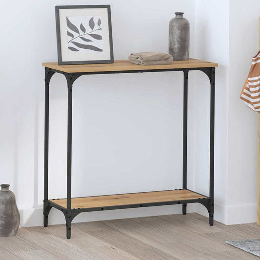 Konzolový Stolek Dub Artisan 75 X 30.5 X 75 Cm Kompozitní Dřevo