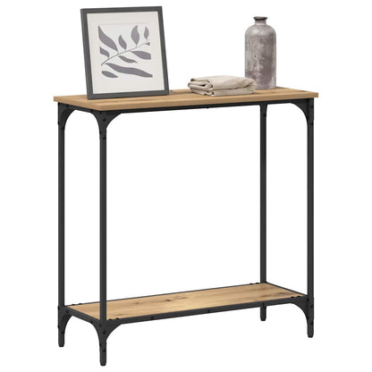 Konzolový Stolek Dub Artisan 75 X 30.5 X 75 Cm Kompozitní Dřevo