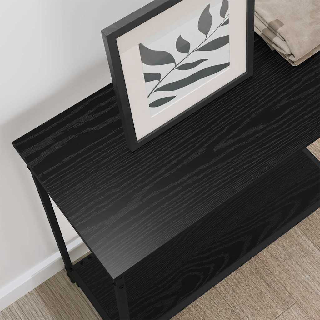 Konzolový Stolek Černý Dub 75 X 30.5 X 75 Cm Kompozitní Dřevo