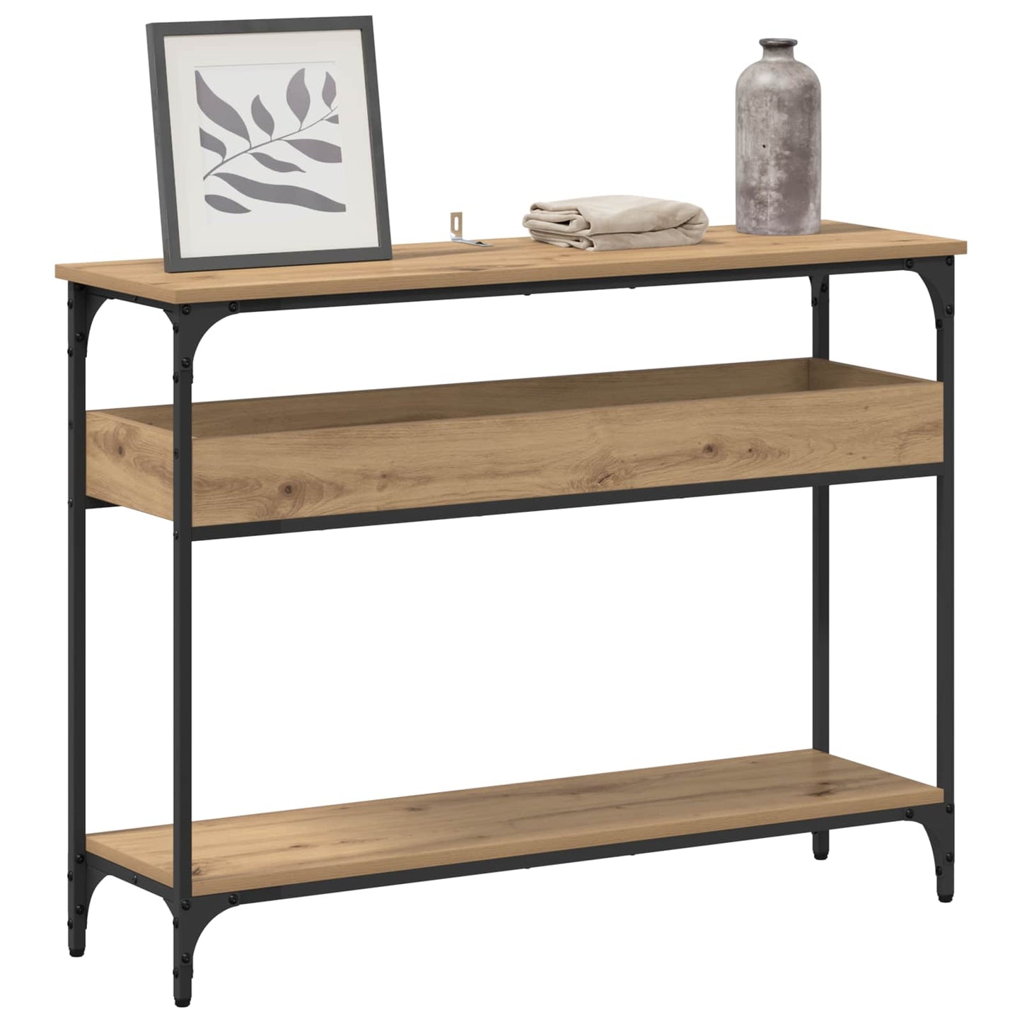 Konzolový Stolek Dub Artisan 100 X 29 X 75 Cm Kompozitní Dřevo
