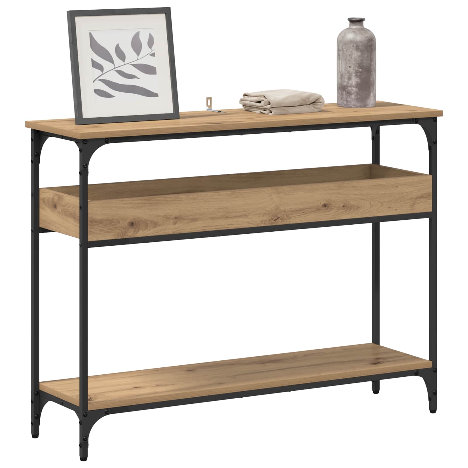 Konzolový Stolek Dub Artisan 100 X 29 X 75 Cm Kompozitní Dřevo