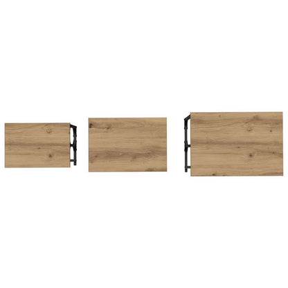 Vnořený Konferenční Stůl 3 Pcs Dub Artisan 50,5 X 35 X 53 Cm