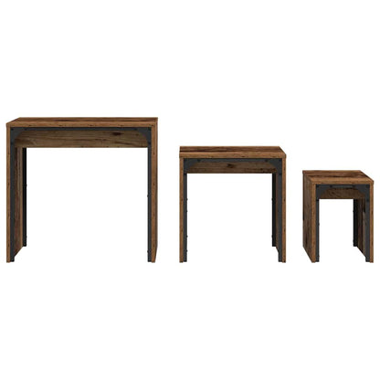 Konferenční Stolek 3 Pcs Staré Dřevo 60 X 35 X 56 Cm