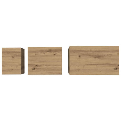 Konferenční Stolek 3 Pcs Artisanový Dub 60 X 35 X 56 Cm