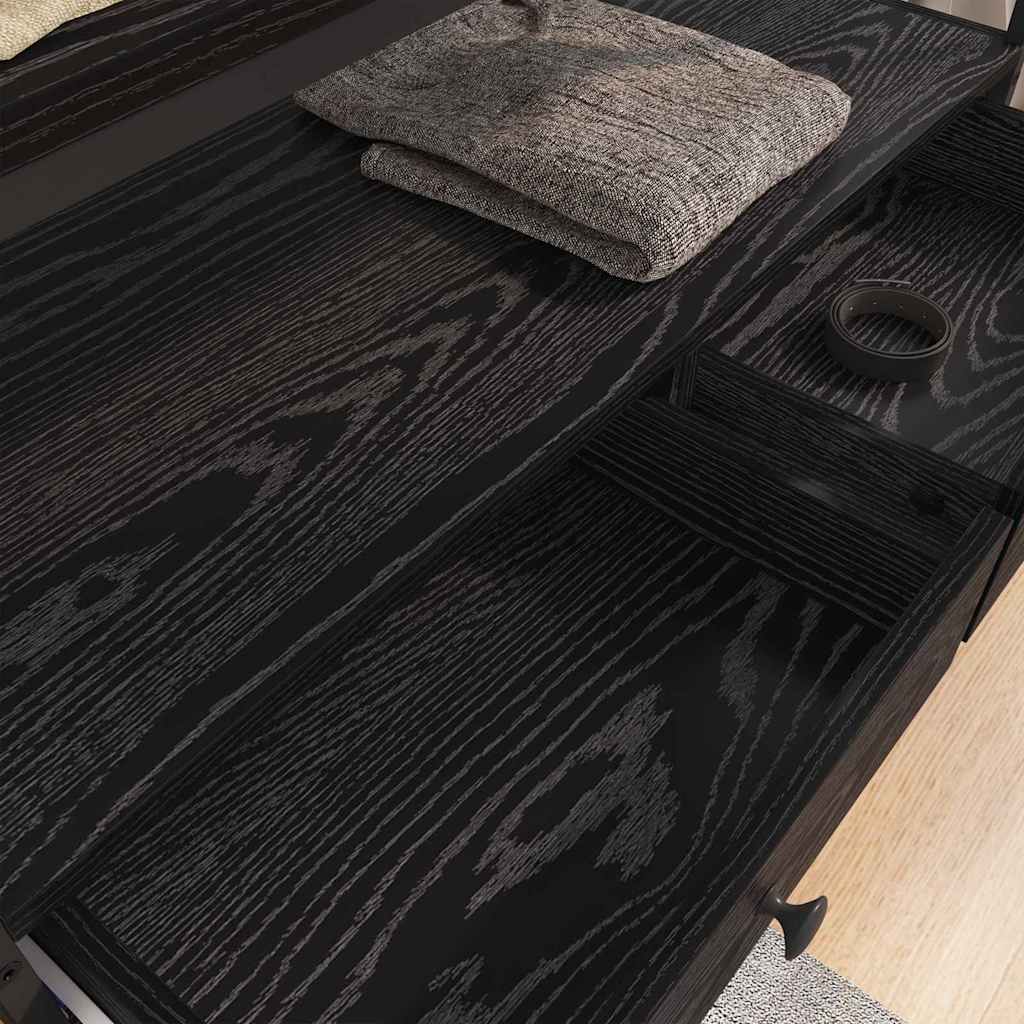 Šatní Skříň Černý Dub 89 X 39 X 184.5 Cm Kompozitní Dřevo