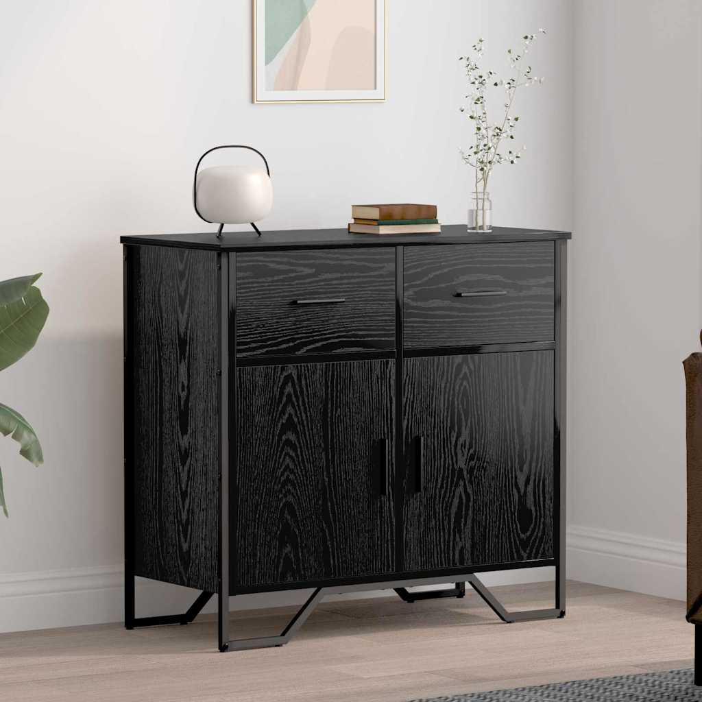 Servírovací Skříň Se Zásuvkou Černý Dub 79,5 X 35,5 X 74,5 Cm