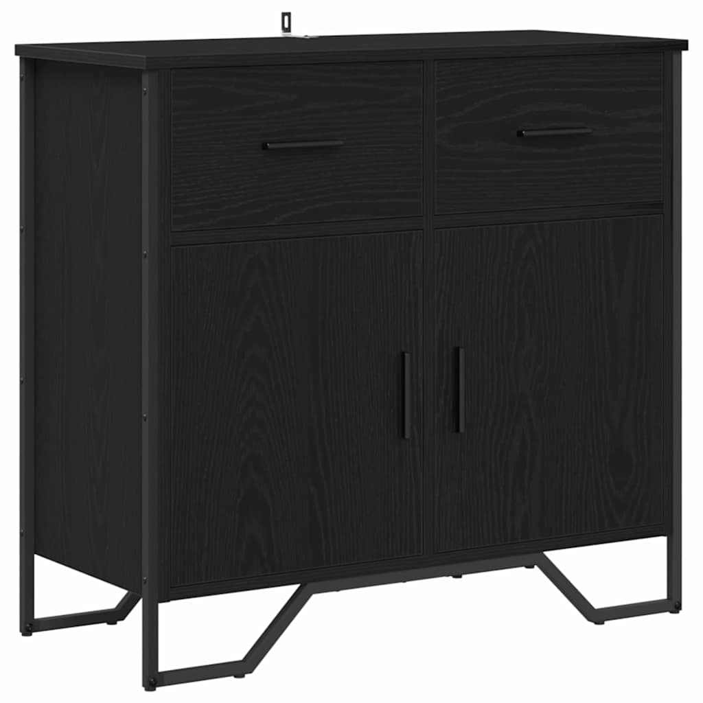 Servírovací Skříň Se Zásuvkou Černý Dub 79,5 X 35,5 X 74,5 Cm