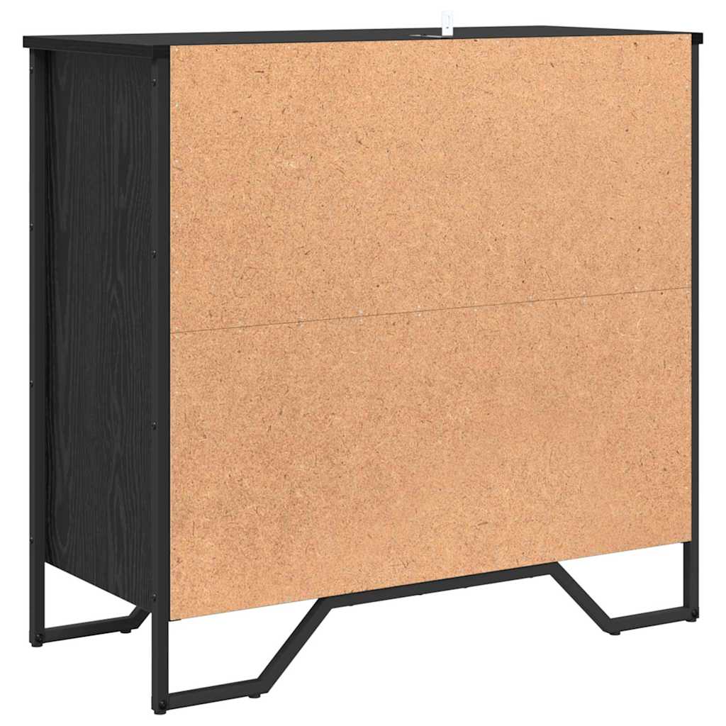 Servírovací Skříň Se Zásuvkou Černý Dub 79,5 X 35,5 X 74,5 Cm