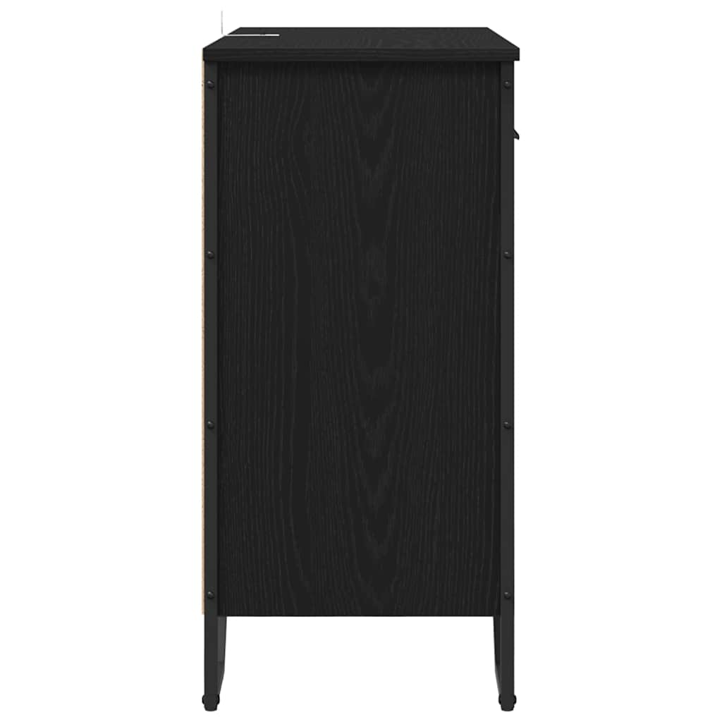 Servírovací Skříň Se Zásuvkou Černý Dub 79,5 X 35,5 X 74,5 Cm