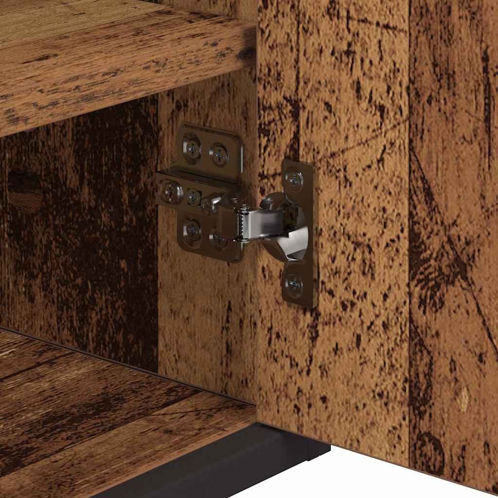 Nástěnná Polička S Policí Nástěnný Staré Dřevo 65 X 20 X 60 Cm