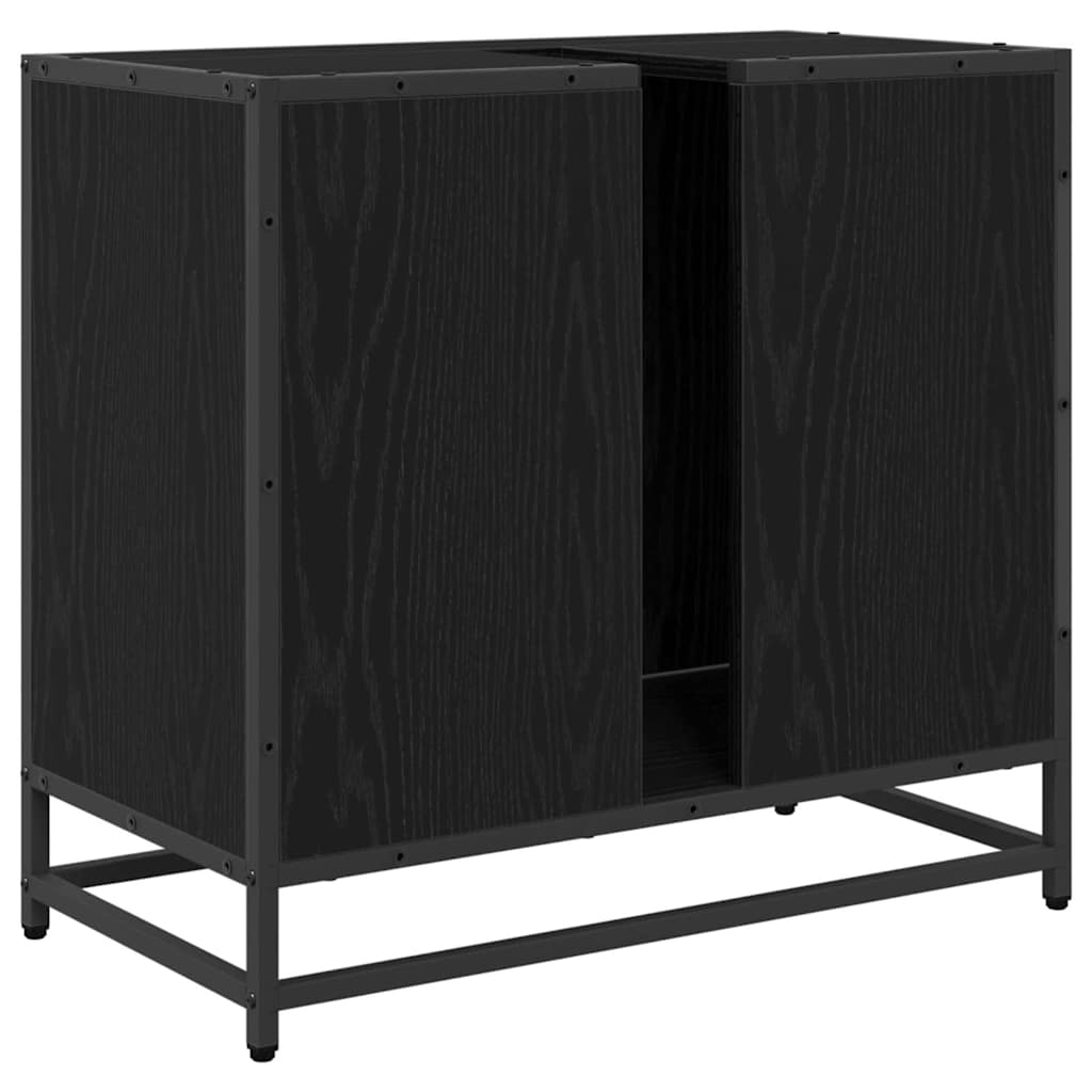 Skříňka Pod Umyvadlo Černý Dub 65 X 33 X 60 Cm Kompozitní Dřevo