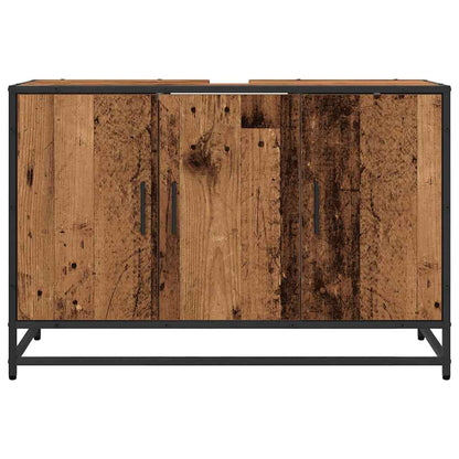 Koupelnová Skříň Staré Dřevo 90 X 33 X 60 Cm Kompozitní Dřevo
