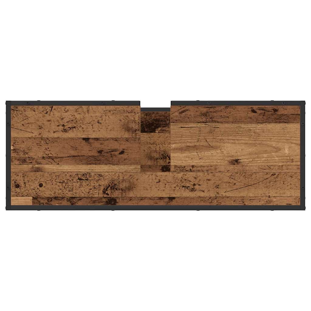 Koupelnová Skříň Staré Dřevo 90 X 33 X 60 Cm Kompozitní Dřevo