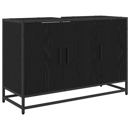 Koupelnová Skříň Černý Dub 90 X 33 X 60 Cm Kompozitní Dřevo