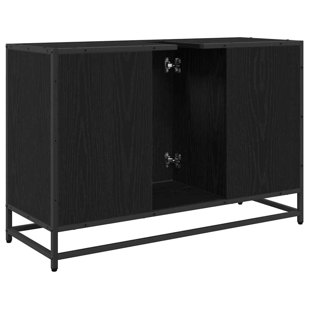 Koupelnová Skříň Černý Dub 90 X 33 X 60 Cm Kompozitní Dřevo