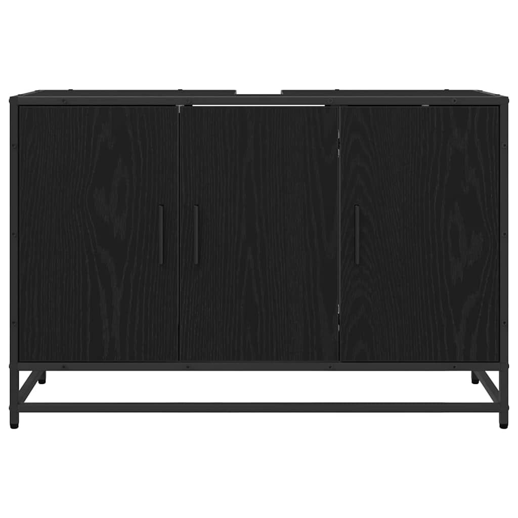 Koupelnová Skříň Černý Dub 90 X 33 X 60 Cm Kompozitní Dřevo