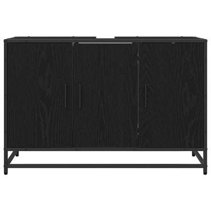 Koupelnová Skříň Černý Dub 90 X 33 X 60 Cm Kompozitní Dřevo