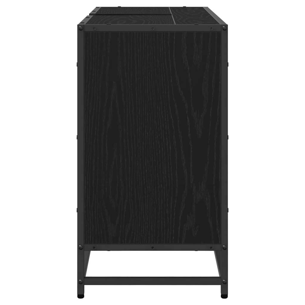 Koupelnová Skříň Černý Dub 90 X 33 X 60 Cm Kompozitní Dřevo