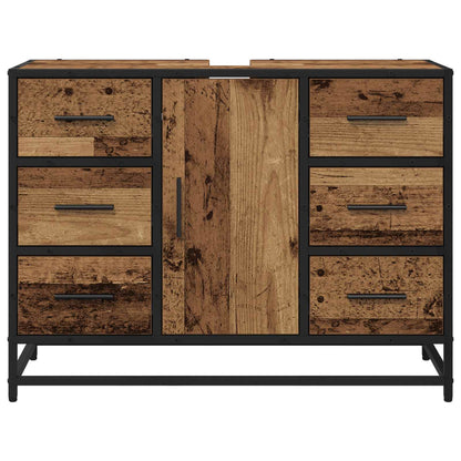 Koupelnová Skříň Staré Dřevo 80 X 33 X 60 Cm Kompozitní Dřevo