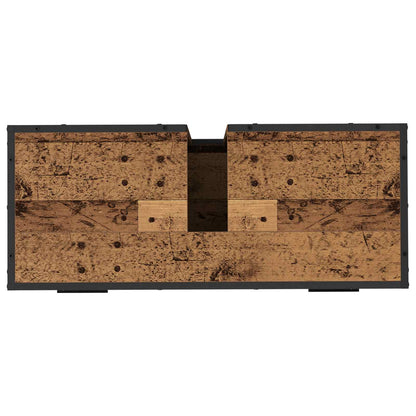 Koupelnová Skříň Staré Dřevo 80 X 33 X 60 Cm Kompozitní Dřevo