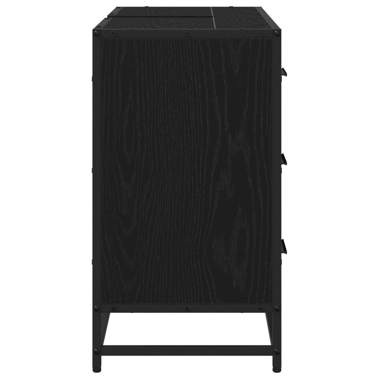 Koupelnová Skříň Černý Dub 80 X 33 X 60 Cm Kompozitní Dřevo