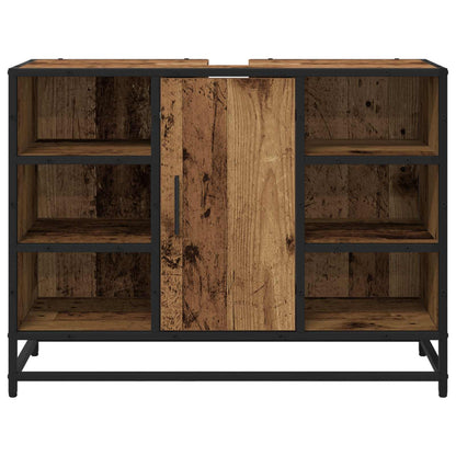 Koupelnová Skříň Staré Dřevo 80 X 33 X 60 Cm Kompozitní Dřevo