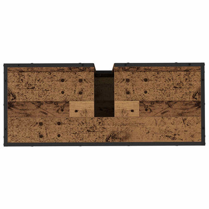 Koupelnová Skříň Staré Dřevo 80 X 33 X 60 Cm Kompozitní Dřevo